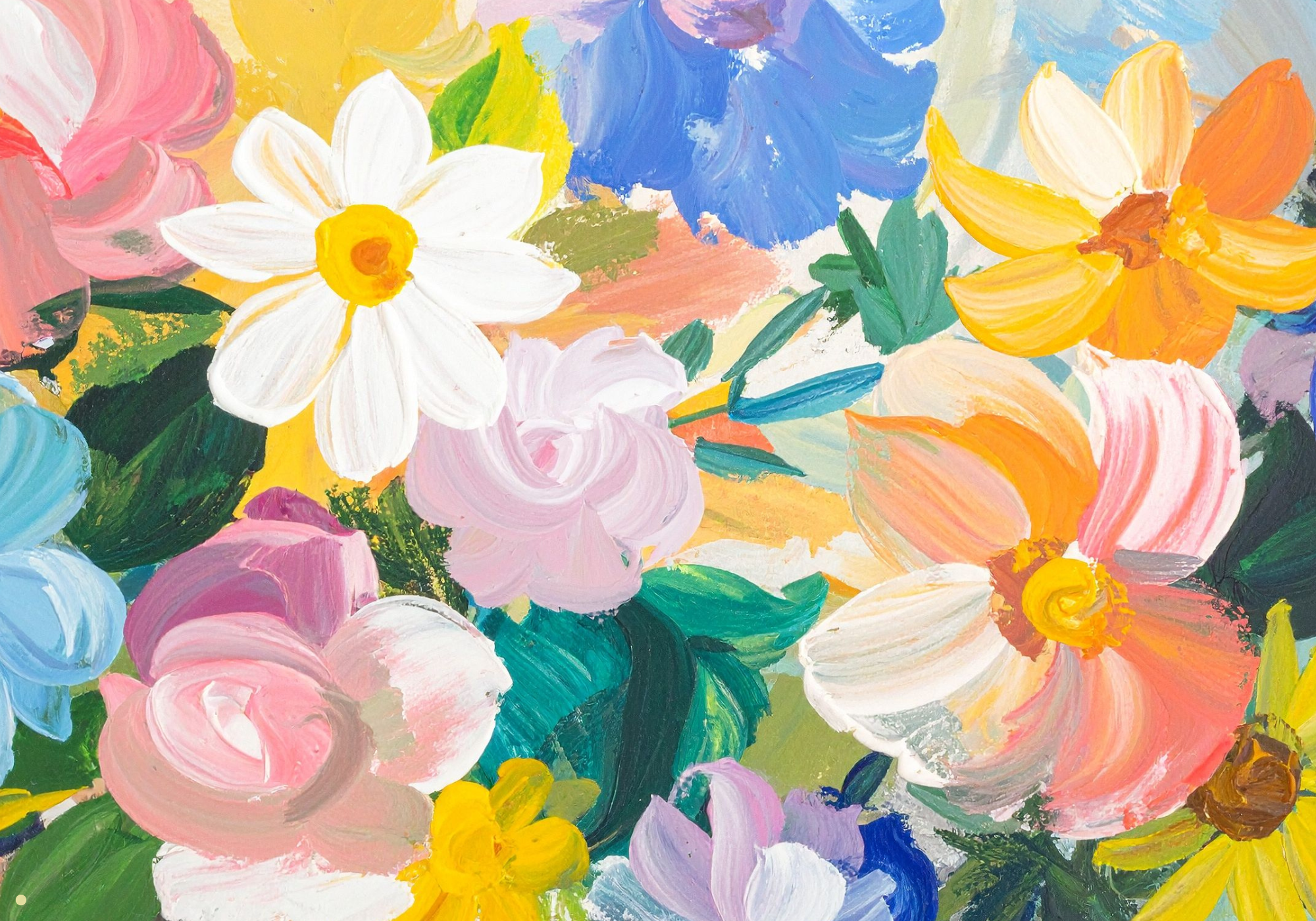 Van Gogh inspired floral background